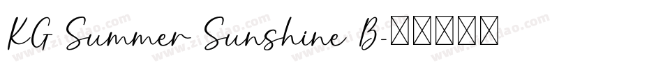 KG Summer Sunshine B字体转换